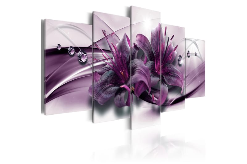 Bilde Violet Lily 100x50 - Finnes i flere størrelser - Innredning - Veggdekorasjon - Lerretsbilder