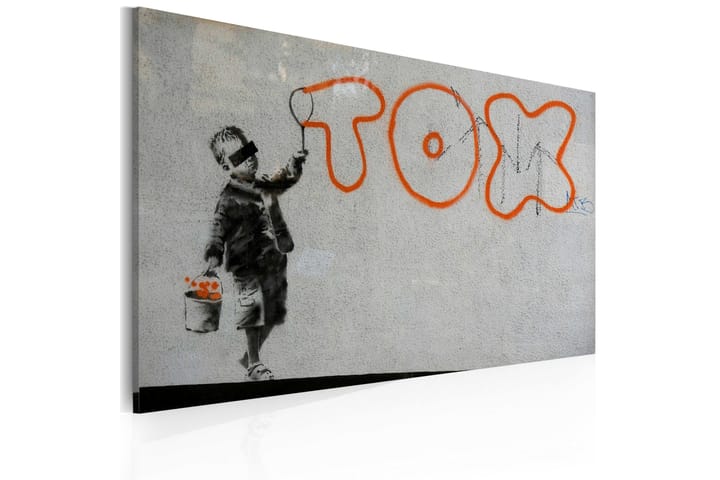 Bilde Wallpaper Graffiti Banksy 60x40 - Flerfarget - Innredning - Veggdekorasjon - Lerretsbilder