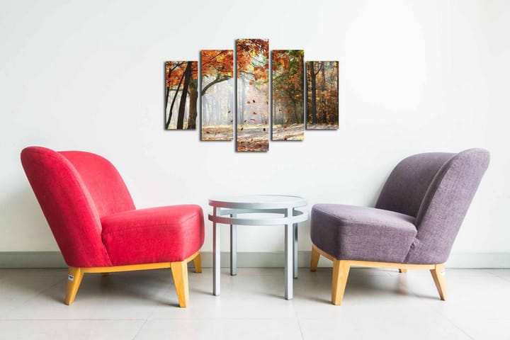 Canvasbilde Dekorativ 5 Deler - Flerfarget - Innredning - Veggdekorasjon - Lerretsbilder