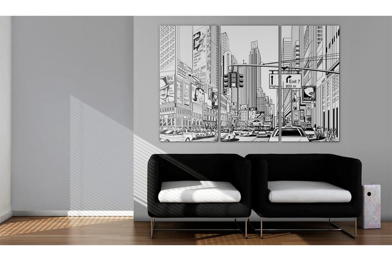 Tavle Black & White Comic Style 90X60 - Tilgjengelig I Flere Størrelser - Innredning - Veggdekorasjon - Lerretsbilder