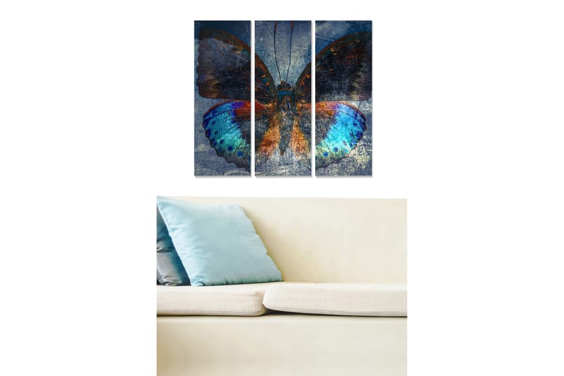 Canvasbilde Abstract 3-pk Flerfarget - 22x05 cm - Innredning - Veggdekorasjon - Posters
