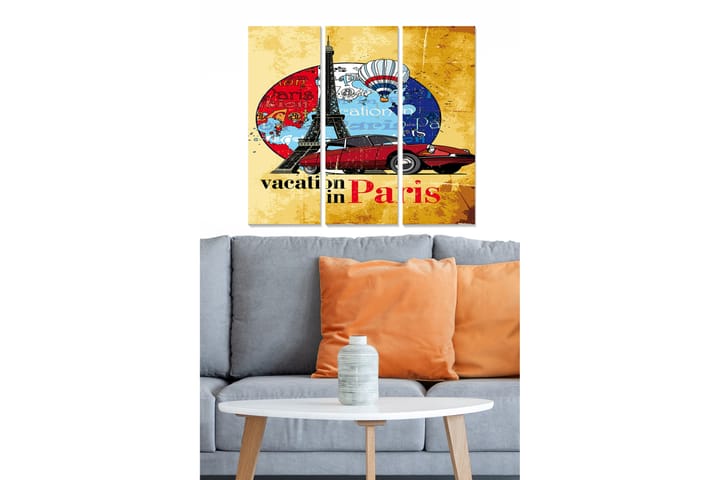Canvasbilde Advertisement 3-pk Flerfarget - 22x05 cm - Innredning - Veggdekorasjon - Posters