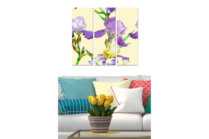Canvasbilde Floral 3-pk flerfarget