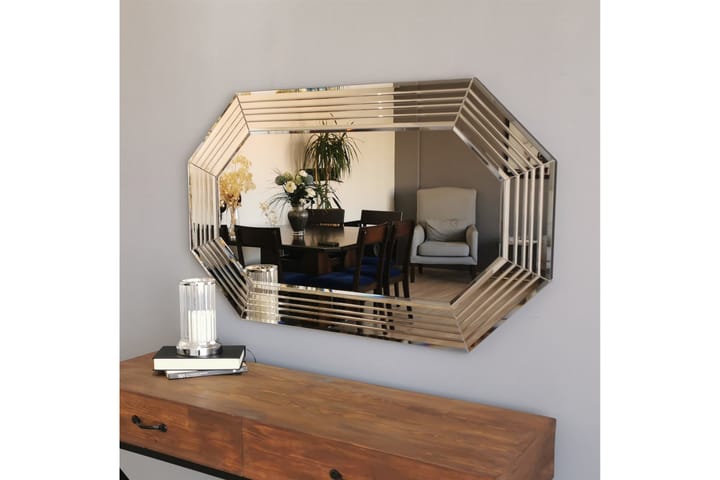 Dekorasjonsspeil Amogha 60 cm - Bronse - Innredning - Veggdekorasjon - Speil