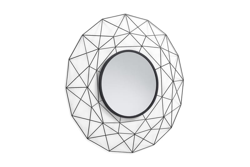 Habita Speil Rund Metall - Grå|Svart - Innredning - Veggdekorasjon - Speil