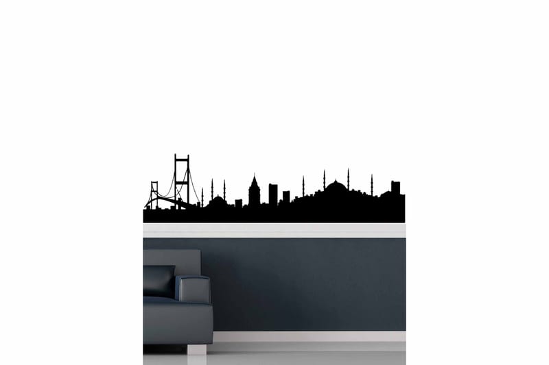 Wall Sticker 50x13 cm City Istanbul - Vinyl / svart - Interiør - Veggdekorasjon - Wallstickers