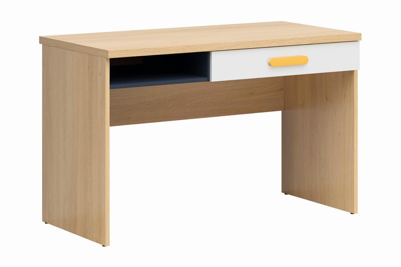 Barneskrivebord Skatofta 120 cm - Tre/natur/Hvit/Gul - Oppbevaring - Oppbevaringsmøbler - Kommode