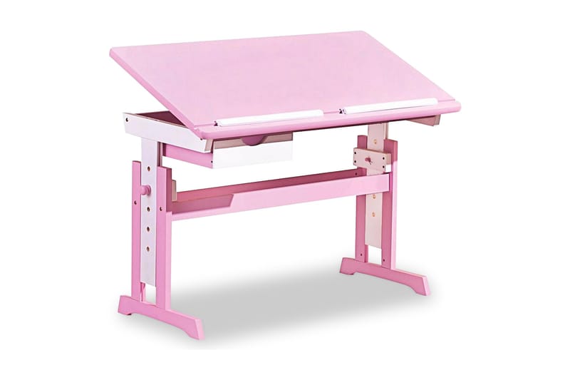 Skrivebord Lilium Barn Rosa/Hvit - Rosa - Møbler - Barnemøbler - Barnebord - Skrivebord barn