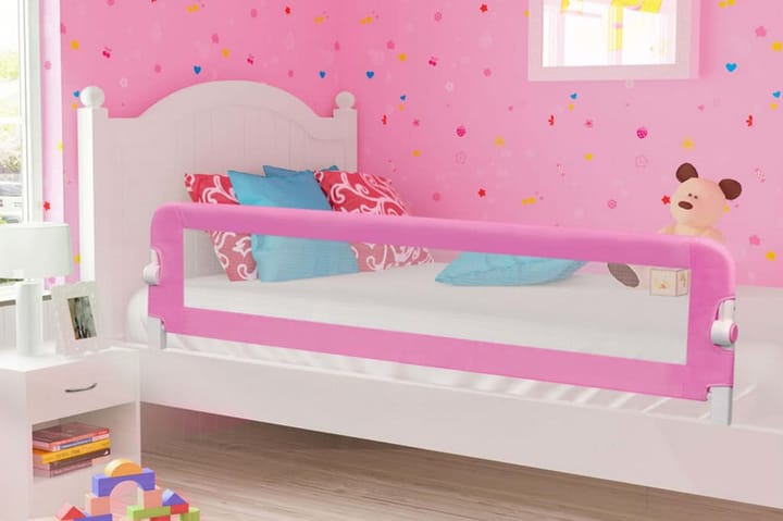 Sengehest småbarn rosa 180x42 cm polyester - Rosa - Møbler - Barnemøbler - Barneseng & Juniorseng - Tilbehør barneseng