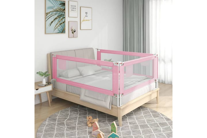 Sengehest småbarn rosa 90x25 cm stoff - Rosa - Møbler - Barnemøbler - Barneseng & Juniorseng - Tilbehør barneseng