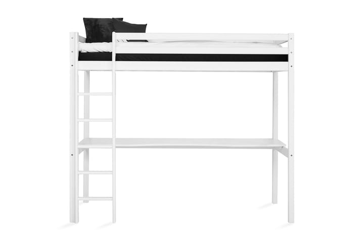 seng Basic 90x200 Hög med bordplate Hvit - Hvit - Hagemøbler & utemiljø - Hagebord - Piknikbord