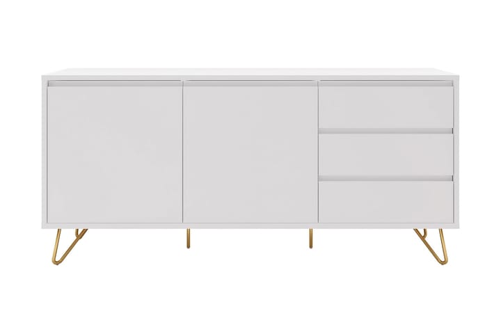 Avlastningsbord Desposito - Hvit/Gull - Møbler - Bord - Avlastningsbord & sidobord - Brettbord og småbord