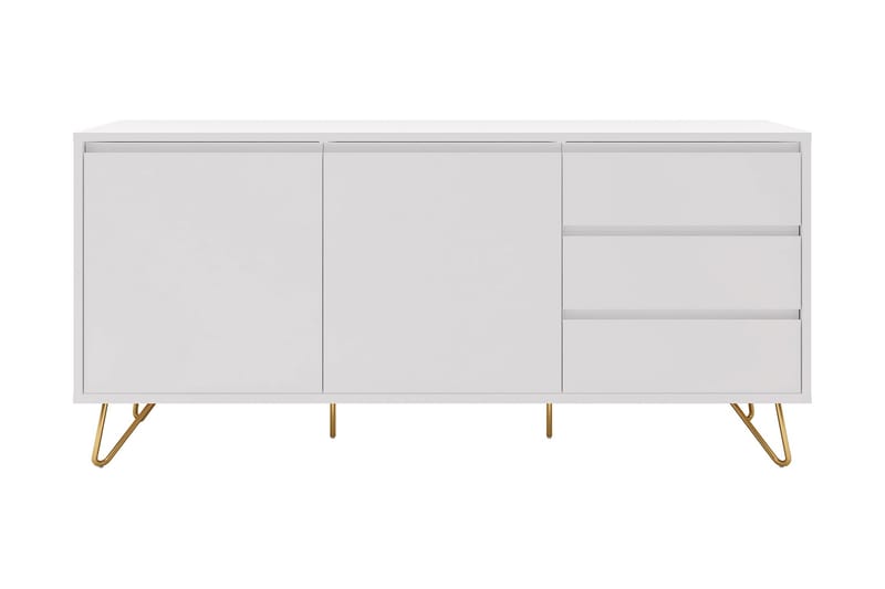 Avlastningsbord Desposito - Hvit/Gull - Møbler - Bord - Avlastningsbord & sidobord - Brettbord og småbord
