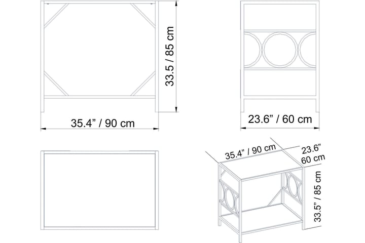 Avlastningsbord Pataholm - Svart - Møbler - Bord - Avlastningsbord & sidobord - Brettbord og småbord