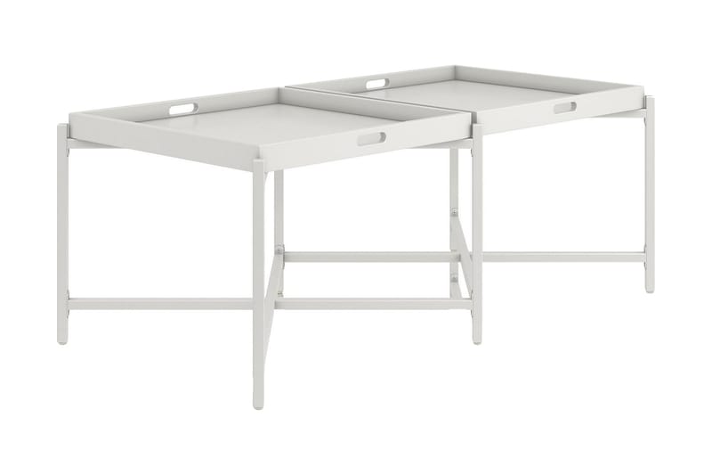 Brettbord Coco 121 cm Hvit - CosmoLiving - Møbler - Bord - Avlastningsbord & sidobord - Brettbord og småbord