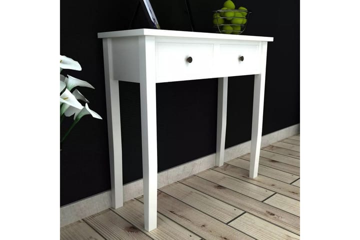 Konsollbord med to skuffer hvit - Hvit - Møbler - Bord - Avlastningsbord & sidobord - Brettbord og småbord