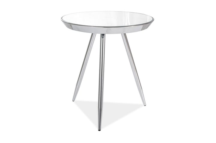 Sidebord Canencia 41 cm Rundt - Glass/Sølv - Møbler - Bord - Avlastningsbord & sidobord - Brettbord og småbord