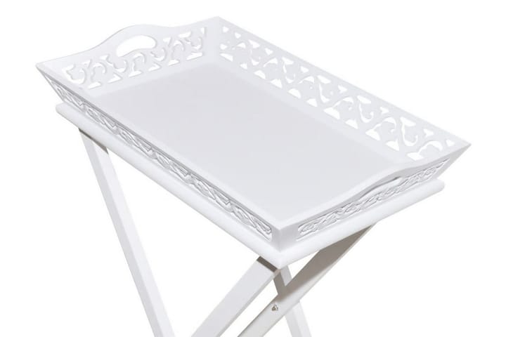 Sidebord med brett hvit - Hvit - Møbler - Bord - Avlastningsbord & sidobord - Brettbord og småbord