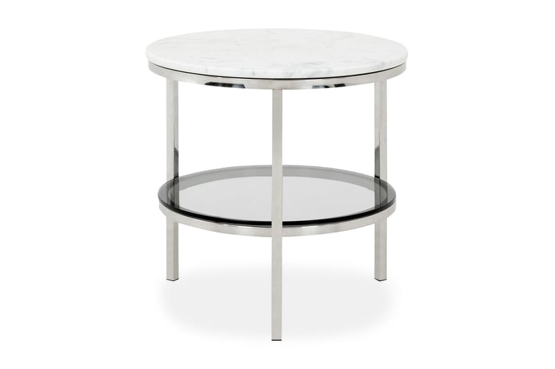 Sidebord Riseine 50 cm Rundt - Hvit|Stål - Møbler - Bord - Avlastningsbord & sidobord - Brettbord og småbord