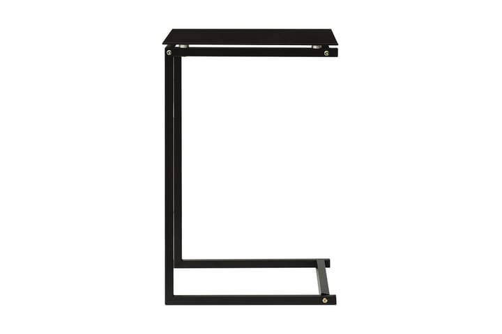 Sidebord svart 40x40x60 cm herdet glass - Svart - Møbler - Bord - Avlastningsbord & sidobord - Brettbord og småbord