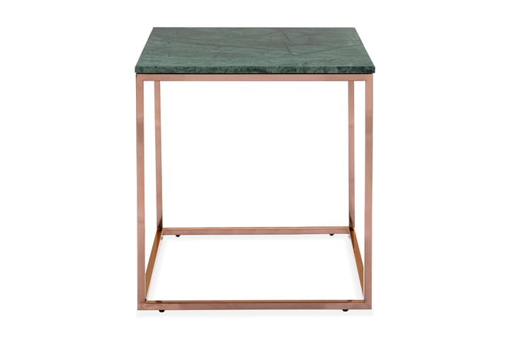 Sidebord Titania 45 cm Marmor - Grønn|Kobber - Møbler - Bord - Avlastningsbord & sidobord - Lampebord & sidebord
