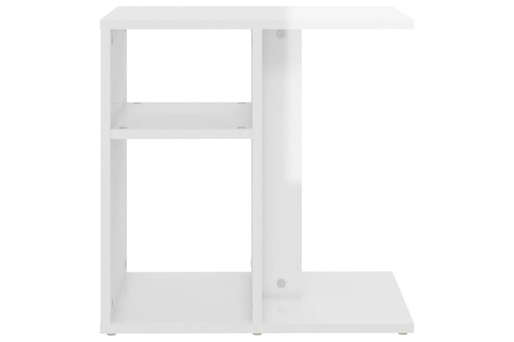 Sidebord høyglans hvit 50x30x50 cm sponplate - Hvit - Møbler - Bord - Avlastningsbord & sidobord - Lampebord & sidebord