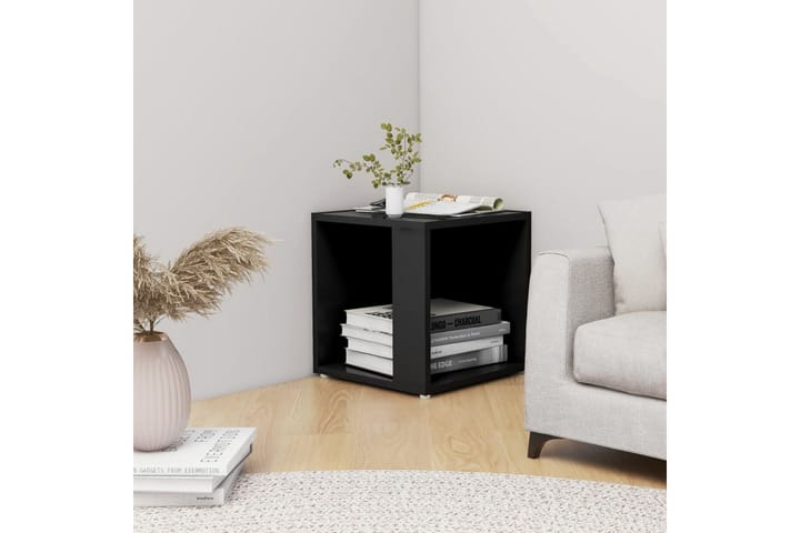 Sidebord svart 33x33x34,5 cm sponplate - Svart - Møbler - TV- & Mediamøbler - TV benk & mediabenk