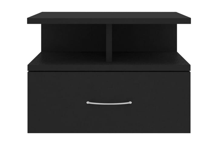 Flytende nattbord 2 stk svart 40x31x27 cm sponplate - Svart - Møbler - Bord - Avlastningsbord & sidobord - Sengebord & nattbord