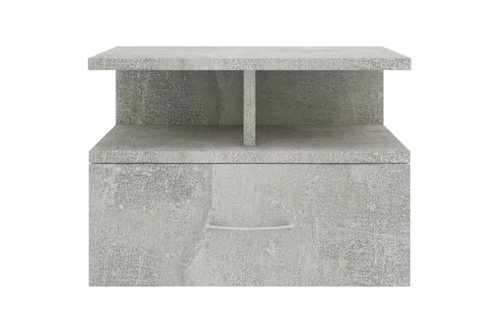 Flytende nattbord betonggrå 40x31x27 cm sponplate - Grå - Møbler - Bord - Avlastningsbord & sidobord - Sengebord & nattbord