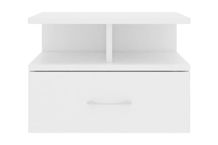 Flytende nattbord hvit 40x31x27 cm sponplate - Hvit - Oppbevaring - Oppbevaringsmøbler - Sideboard & skjenk