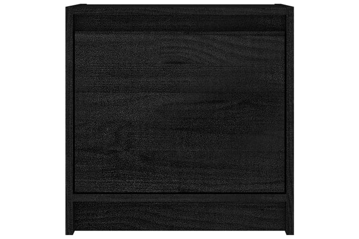 Nattbord 2 stk svart 40x30,5x40 cm heltre furu - Svart - Møbler - Bord - Avlastningsbord & sidobord - Sengebord & nattbord
