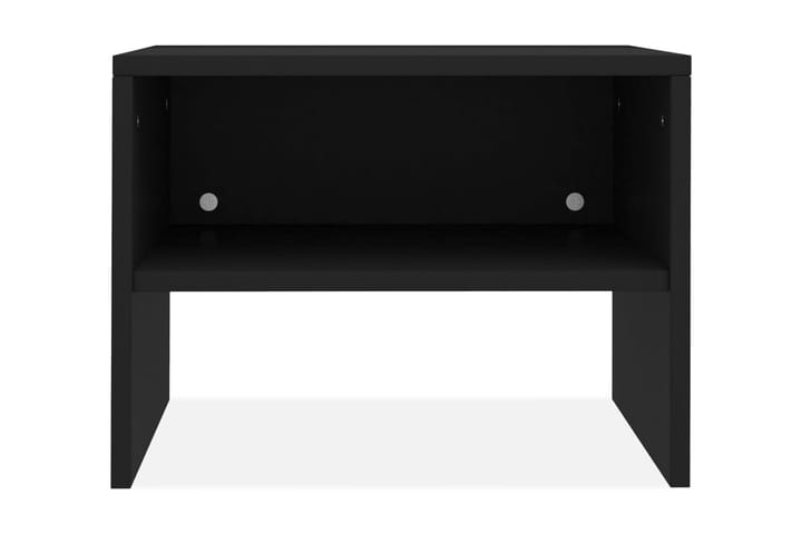 Nattbord 2 stk svart 40x30x30 cm sponplate - Svart - Møbler - Bord - Avlastningsbord & sidobord - Sengebord & nattbord