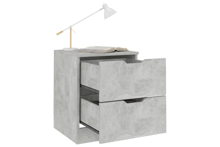 Nattbord betonggrå 40x40x50 cm sponplate - Grå - Møbler - Bord - Avlastningsbord & sidobord - Sengebord & nattbord