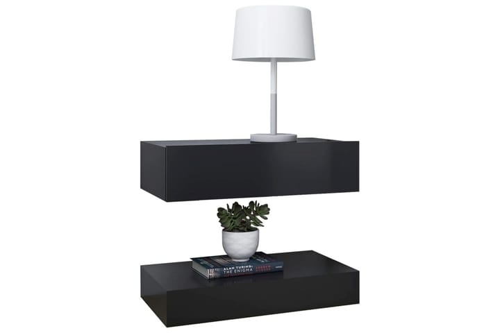 Nattbord grå 60x35 cm sponplate - Grå - Møbler - Bord - Avlastningsbord & sidobord - Sengebord & nattbord