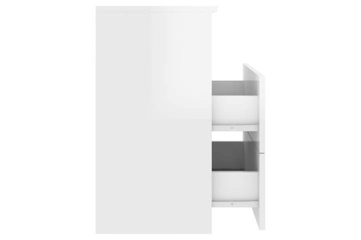 Nattbord høyglans hvit 50x32x60 cm - Hvit - Møbler - Bord - Avlastningsbord & sidobord - Sengebord & nattbord