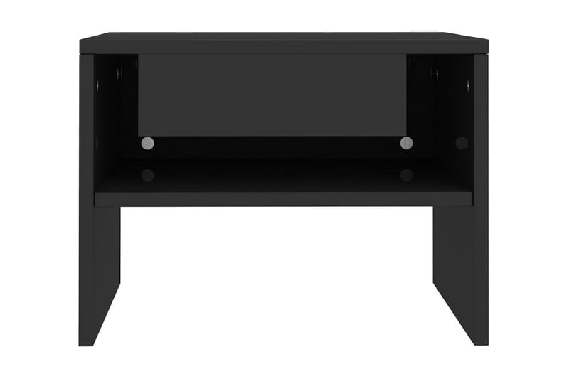 Nattbord høyglans svart 40x30x30 cm sponplate - Svart - Møbler - Bord - Avlastningsbord & sidobord - Sengebord & nattbord