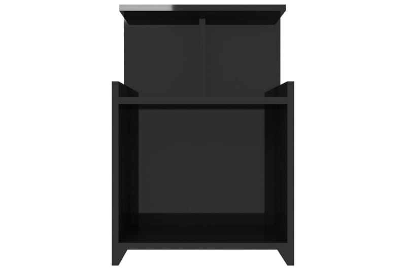 Nattbord høyglans svart 40x35x60 cm sponplate - Svart - Møbler - Bord - Avlastningsbord & sidobord - Sengebord & nattbord