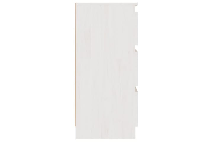 Nattbord hvit 40x29,5x64 cm heltre furu - Hvit - Møbler - Bord - Avlastningsbord & sidobord - Sengebord & nattbord