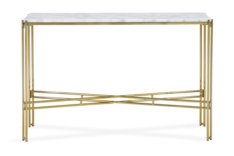 Avlastningsbord Sisko 100 cm Marmor - Hvit|Messing - Møbler - Bord - Avlastningsbord & sidobord - Brettbord og småbord