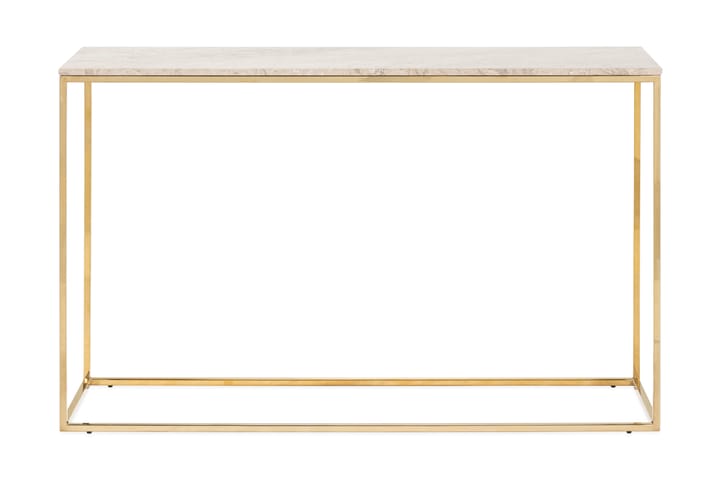 Avlastningsbord Titania 120 cm Marmor - Beige|Messing - Møbler - Bord - Marmorbord