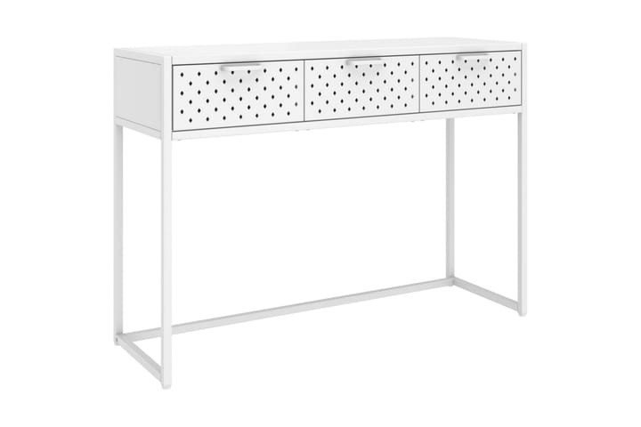 Konsollbord hvit 106x35x75 cm stål - Hvit - Møbler - Bord - Avlastningsbord & sidobord