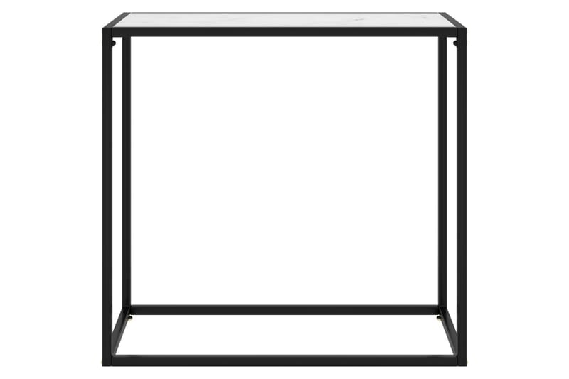 Konsollbord hvit 80x35x75 cm herdet glass - Hvit - Møbler - Bord - Avlastningsbord & sidobord