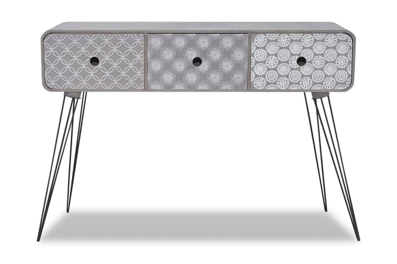 Konsollbord med 3 skuffer grå - Grå - Møbler - Bord - Avlastningsbord & sidobord
