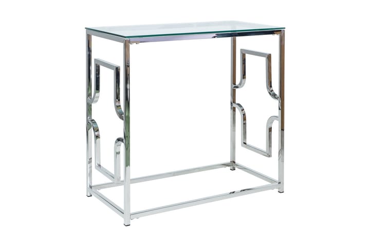 Konsollbord Opanel 80 cm - Glass/Sølv - Møbler - Bord - Avlastningsbord & sidobord