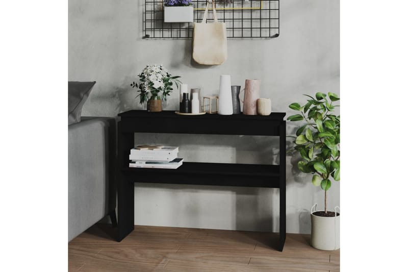 Konsollbord svart 102x30x80 cm sponplate - Svart - Møbler - Bord - Avlastningsbord & sidobord