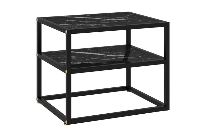 Konsollbord svart 50x40x40 cm herdet glass - Svart - Møbler - Bord - Avlastningsbord & sidobord
