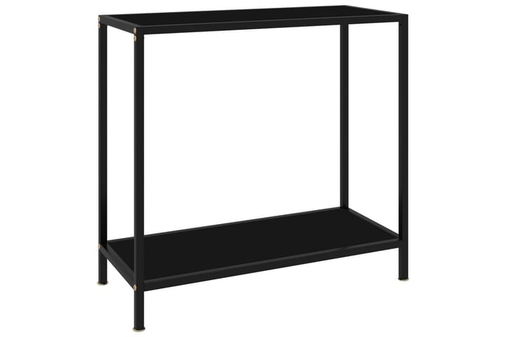 Konsollbord svart 80x35x75 cm herdet glass - Svart - Møbler - Bord - Avlastningsbord & sidobord