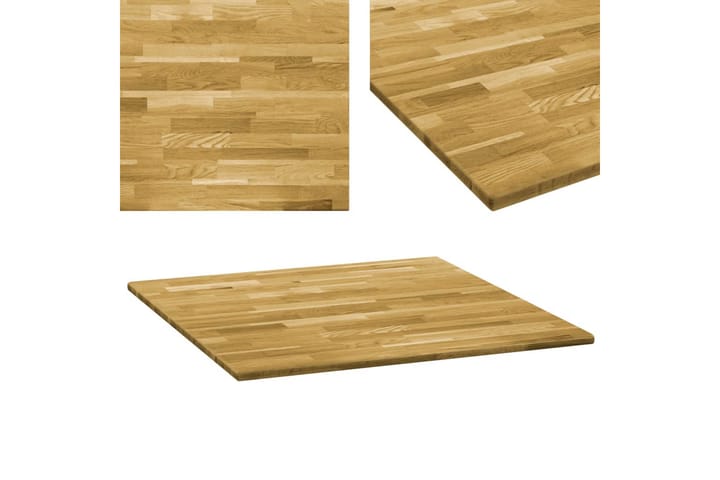 Bordplate heltre eik firkantet 23 mm 80x80 cm - Møbler - Bord - Bordtilbehør - Ileggsplate