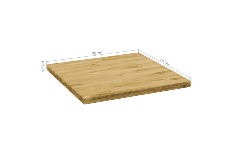 Bordplate heltre eik firkantet 44 mm 70x70 cm - Møbler - Bord - Bordtilbehør - Ileggsplate