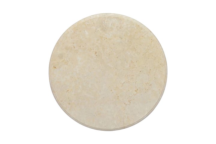 Bordplate kremhvit Ø60x2,5 cm marmor - Krem - Møbler - Bord - Sofabord